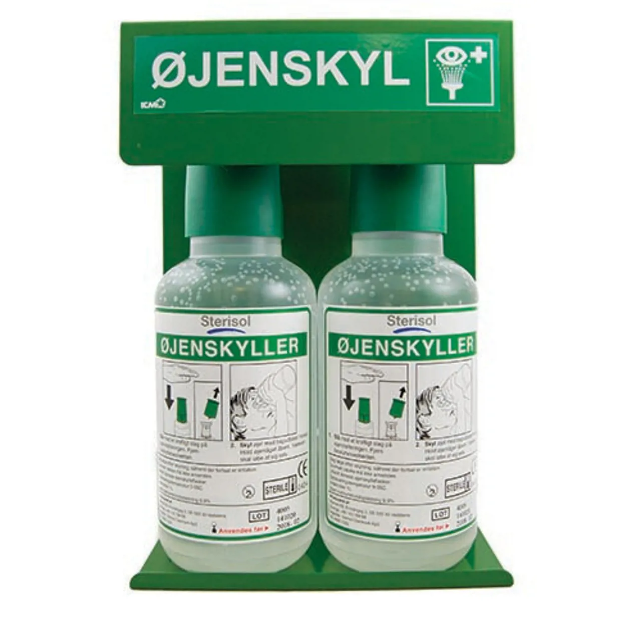 Sterisol Stativ med 2 x 1000 ml Øjenskyl