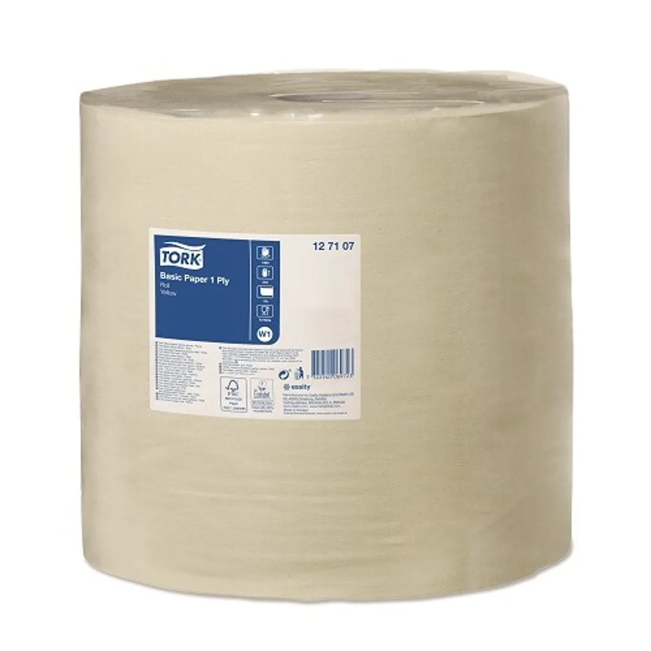 Tork Aftørringspapir Basic 1-Lags 1190 m