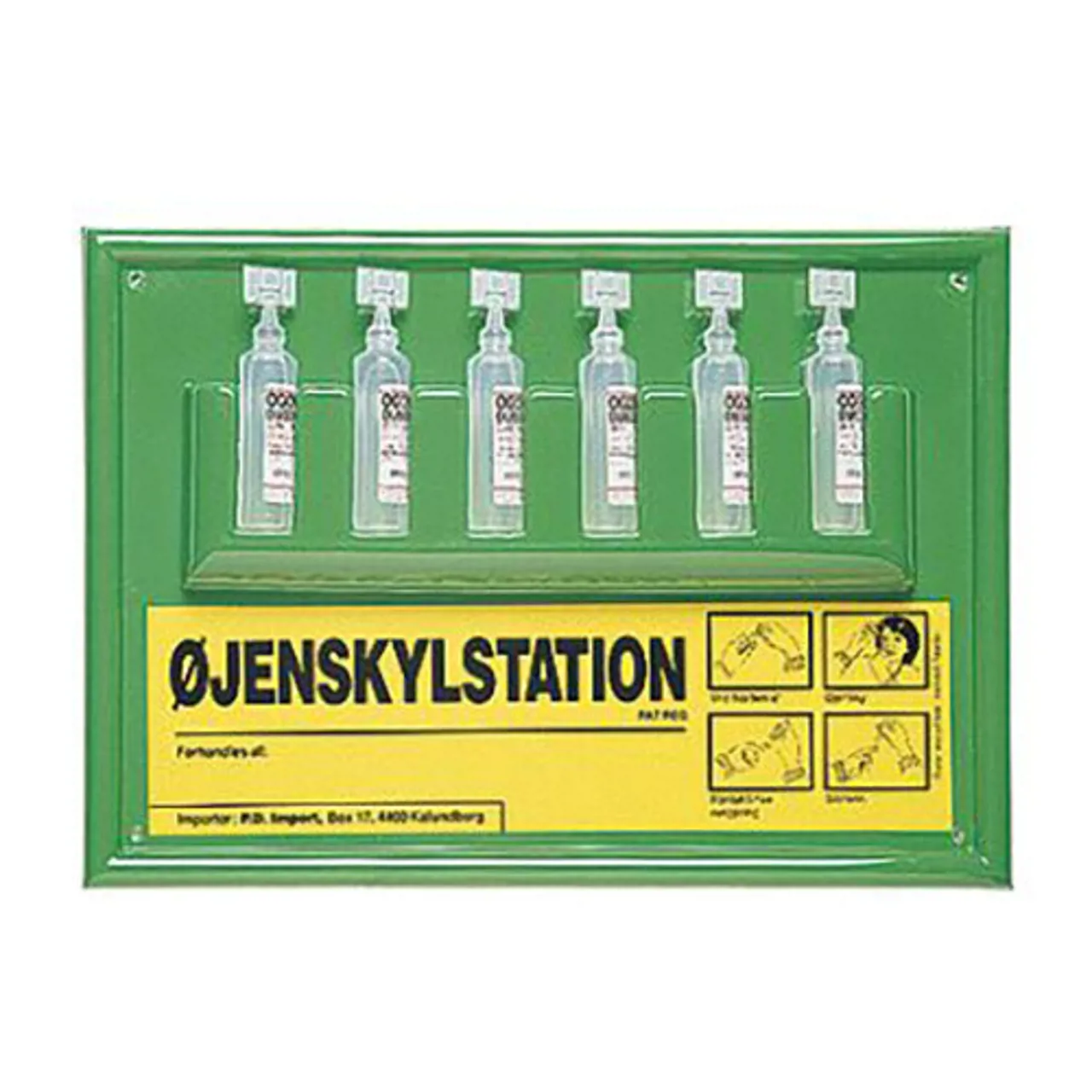 Øjenskylstation med 6 x 30 ml Flasker