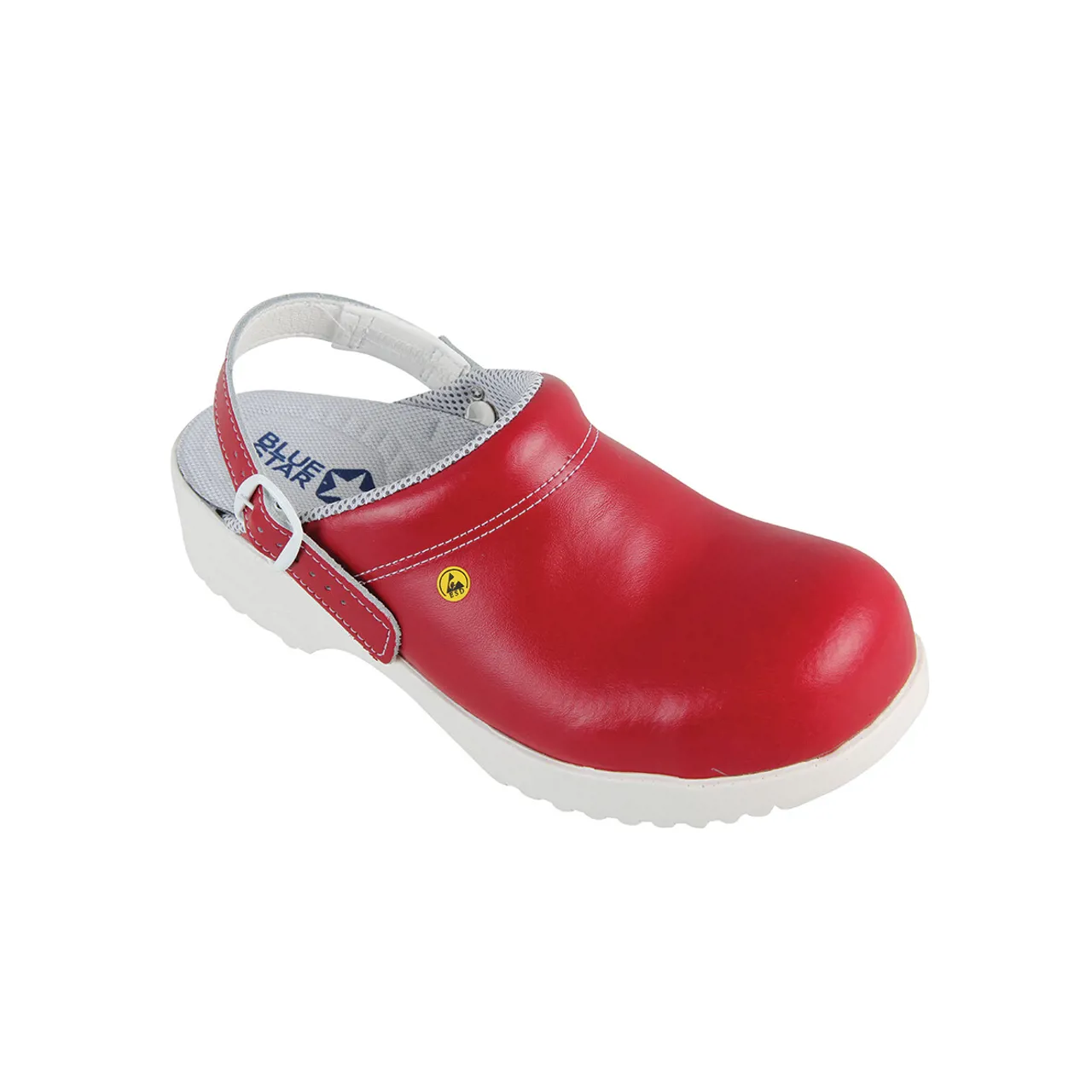 BlueStar SafetyStep 150 Tøffel med Fast Hælrem Rød