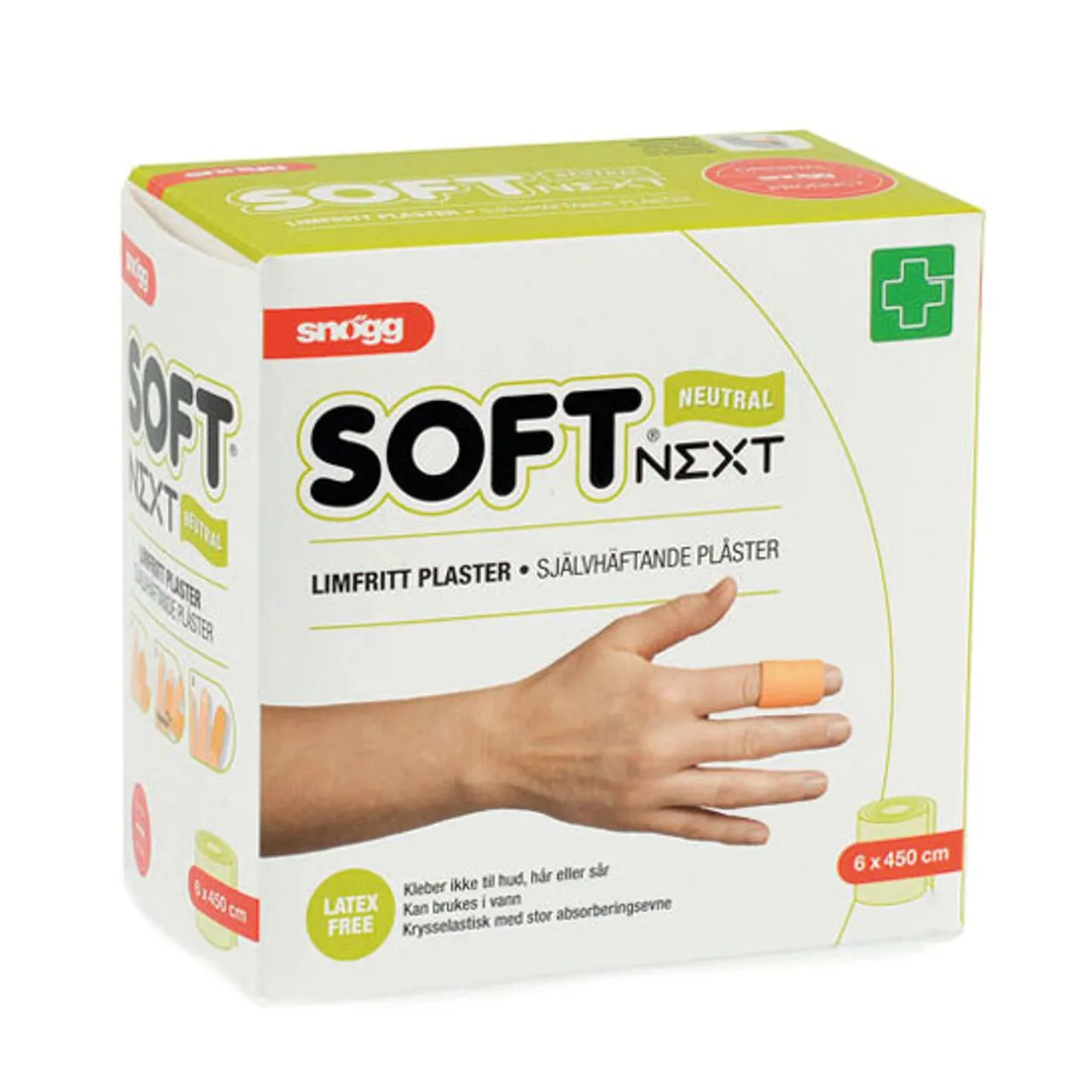 Snøgg Soft1 Next Limfri Plaster 6 cm x 4,5 m