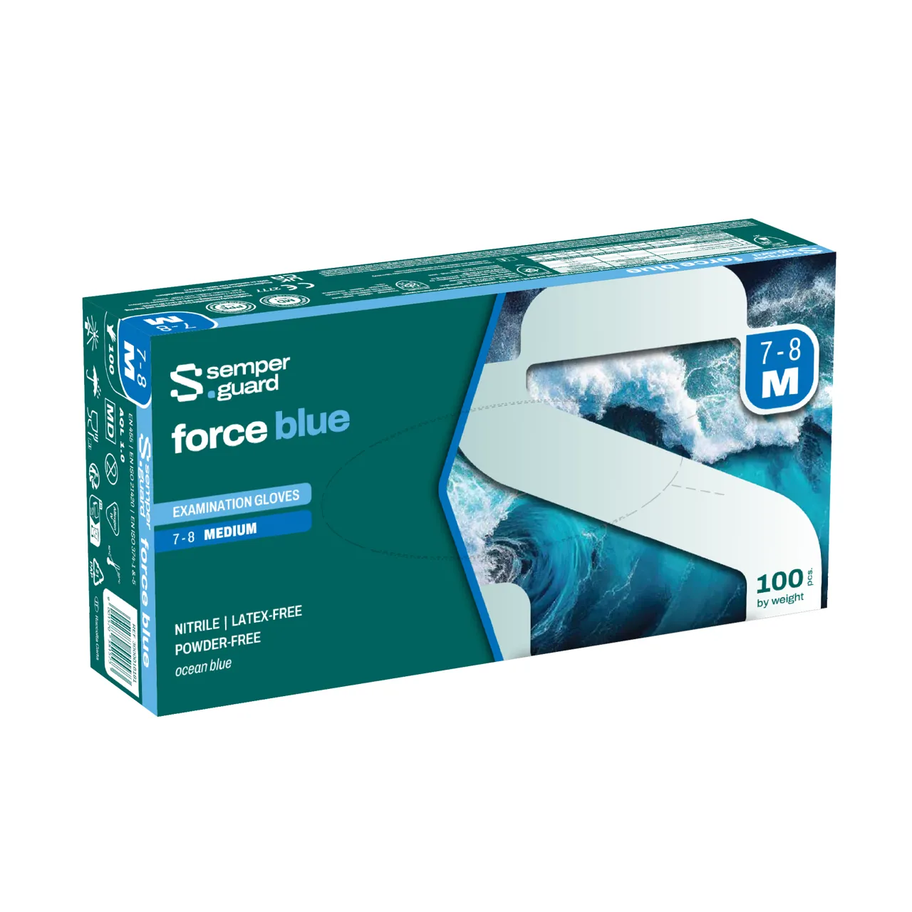 SemperGuard Force Blue Nitrilhandske 100 stk